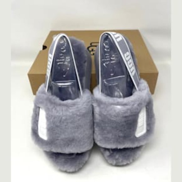 UGG Women's DISCO Slides Gray White Women's Size 1112258 SAMT - Picture 4 of 11